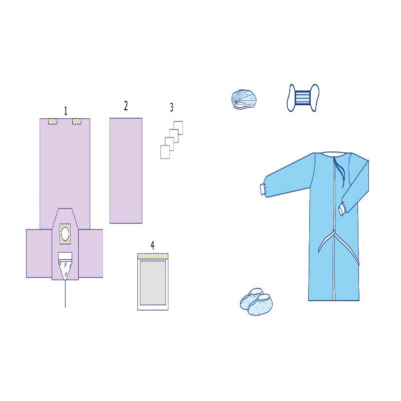 Комплект одягу та покриттів операційних для гінекологічних операцій (гістероскопія) №2 Taipan-Pharm стерильний